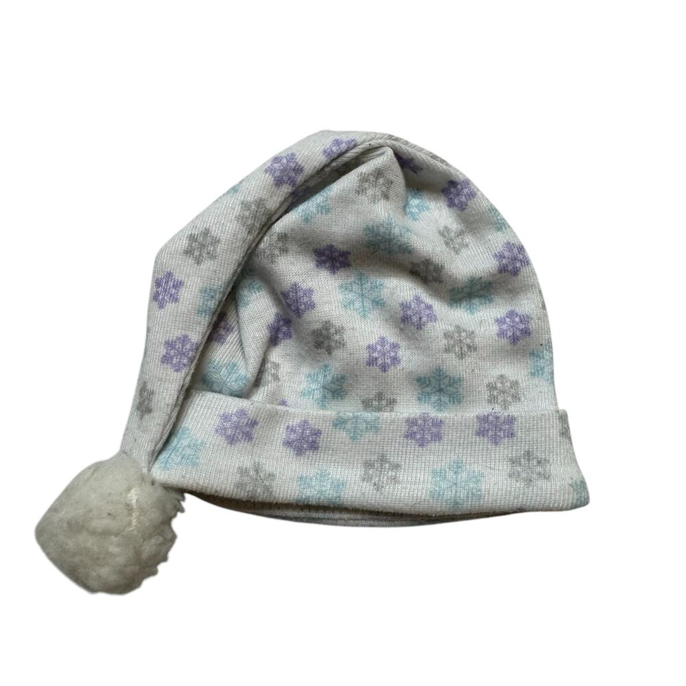 AMERICAN GIRL Bitty Baby Snowflake Baby Hat White Purple Blue